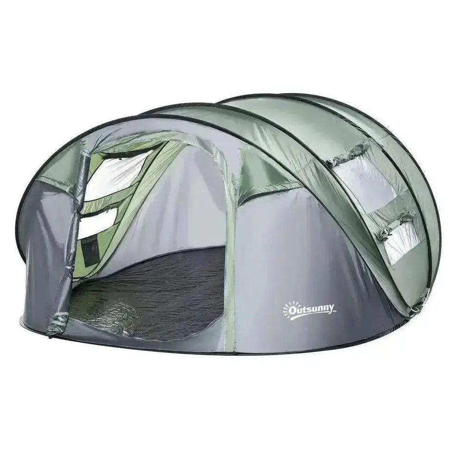 Camping Tent Dome Tent Pop-up Design with 4 Windows for 4-5 Person Out sunny      Default Title