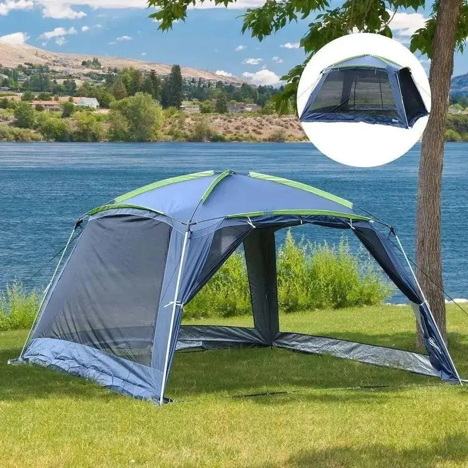 Camping Tent Sun Shelter Shade Garden Outdoor Dark Green Out sunny      Default Title