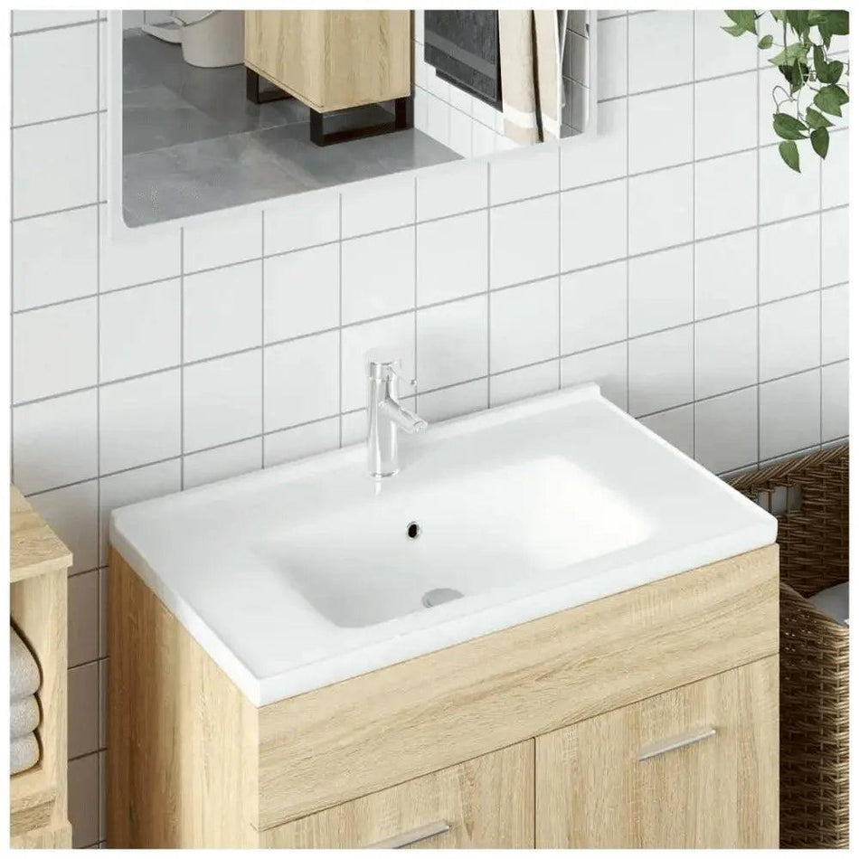 Vidal BathroommSink, White 81x48x19.5 cm Rectangular Ceramic      Default Title
