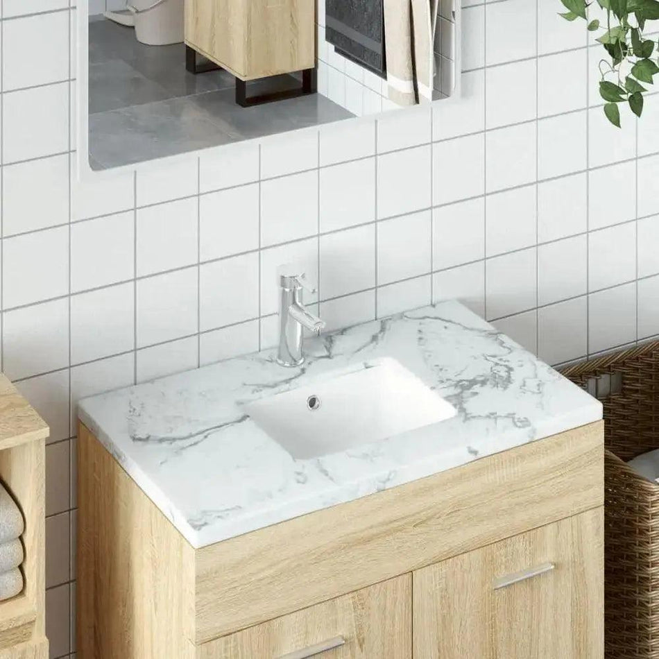 Vidal Bathroom Sink White 39x30x18.5 cm Rectangular Ceramic      Default Title