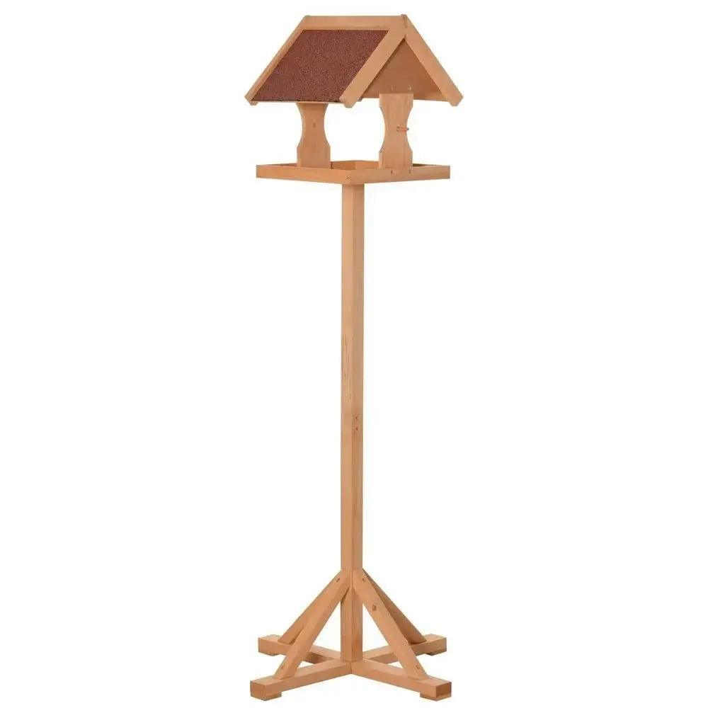 Wooden Bird Feeder Freestanding Cross-shaped Support Feet Weather Resistant      Default Title