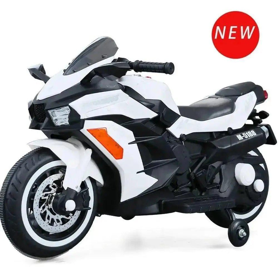 12V Electric Ride On Motorcycle for Kids - White      Default Title