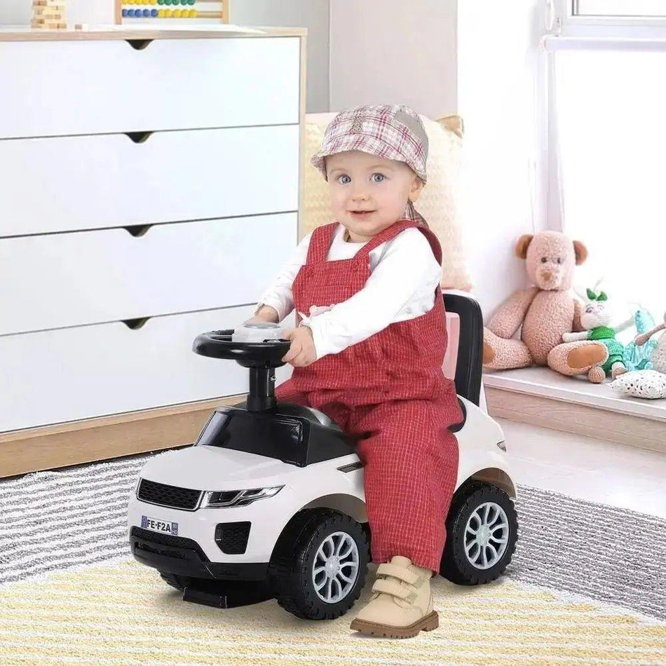 3-in-1 Ride On Car Foot To Floor Slider Toddler w/ Horn Steering White      Default Title