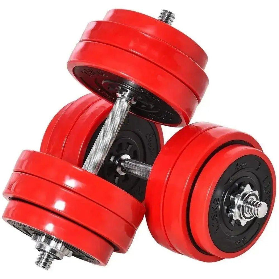 Adjustable 30KGS Barbell & Dumbbell Set Ergonomic Fitness Exercise in Home Gym      Default Title