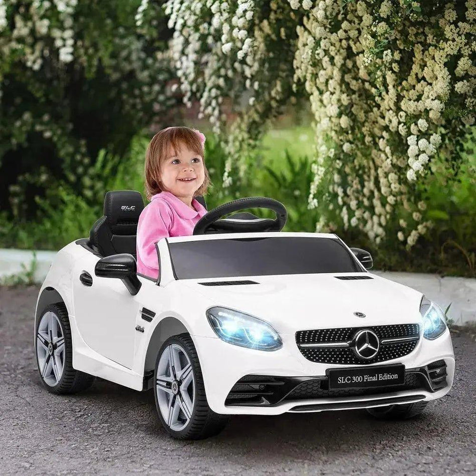 Benz B12 Kids Electric Ride On Car W/ Remote Control Music White      Default Title