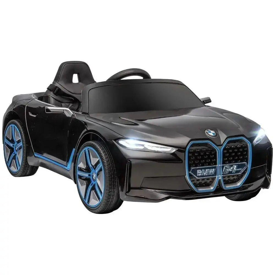 BMW i4 Licensed 12V Kids Electric Ride-On w/ Portable Battery - Black      Default Title