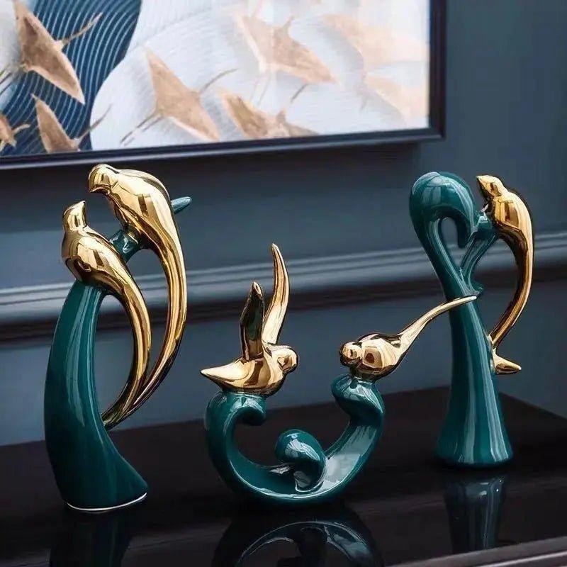 Ceramic Bird Decoration Home Accessories      9121, 1Style, A set, 9122, 9123