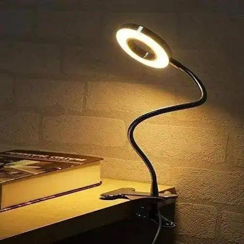 Clip On Desk Lamp LED Flexible Arm USB Immovable Reading Table Night Light      default