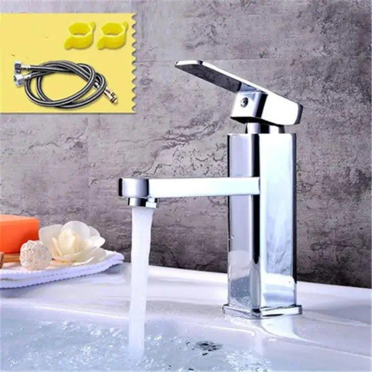 Full Copper Bathroom sink Hot And Cold Water Faucet      Electroplating, Brushed, Electroplating high style