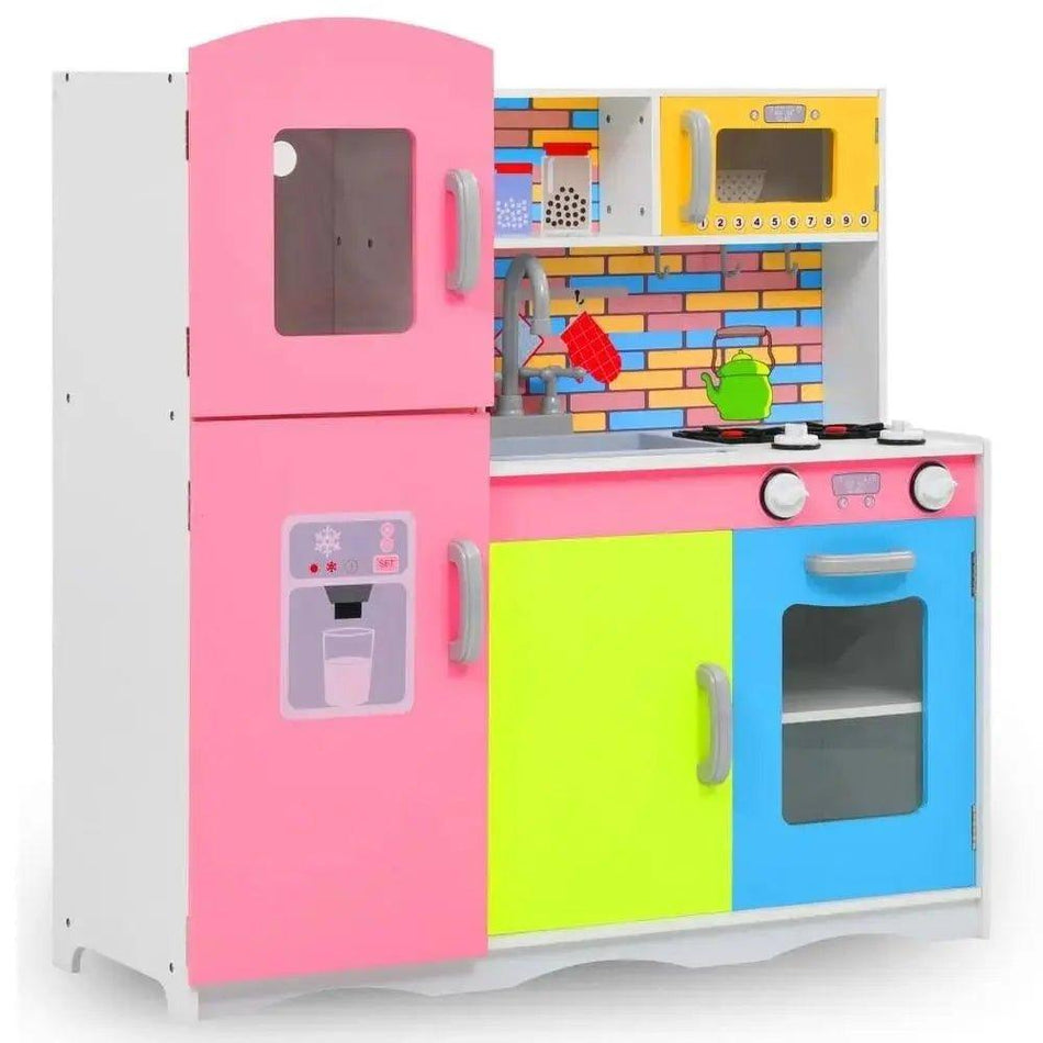 Kids' Play Kitchen MDF 80x30x85 cm Multicolor      Default Title