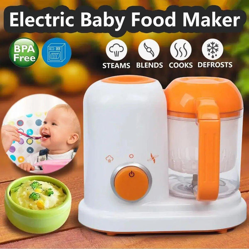 Multi-function Baby Food Processor Smart Infant Milk Warm Baby Food Cooking Blenders      Orange / US, Orange / EU