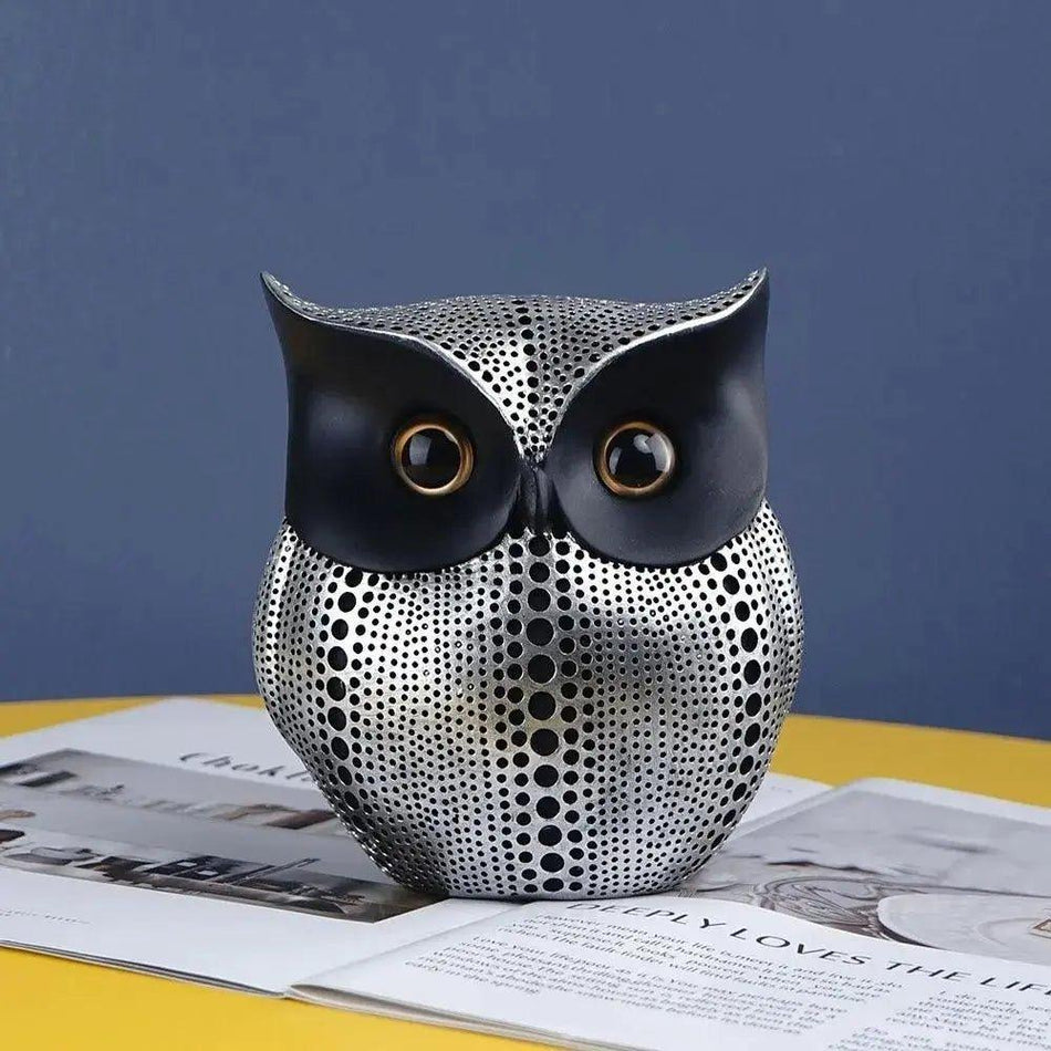 Owl Resin Craft Decoration Home Soft Decoration      White gold, Pure gold, Black gold, Black silver black frame, Black gold black frame, Pure silver, Black, White