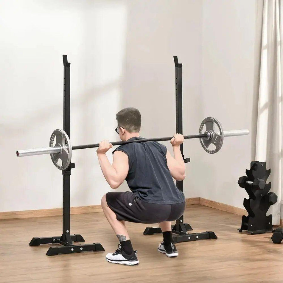 Power Rack Weight Stand Bar Barbell Squat Stand Spotter Home GYM HOM COMM      Default Title
